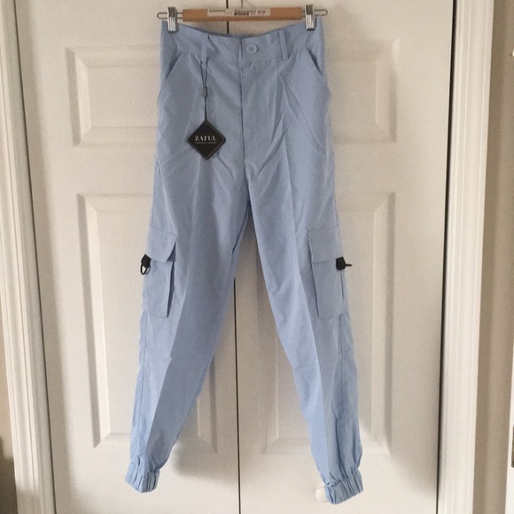 Zaful Flap Pocket Beam Fleet O-Ring Cargo Pants - Picture 2 of 5